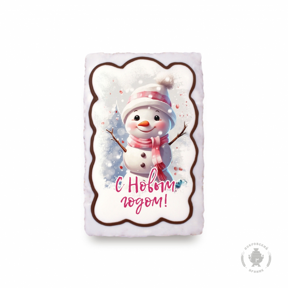  Пряник 130г новогодний Снеговик, (коробка 25шт) в Ангарске